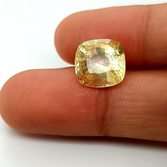 Yellow Sapphire (Pukhraj) 7.56 Ct Lab Tested